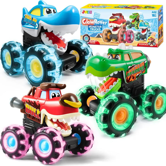 Motion Activated Monster Truck Toy Set for Kids