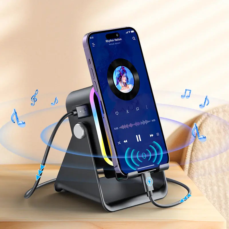 PUTARE Wireless Audio Speaker Stand with Power Bank