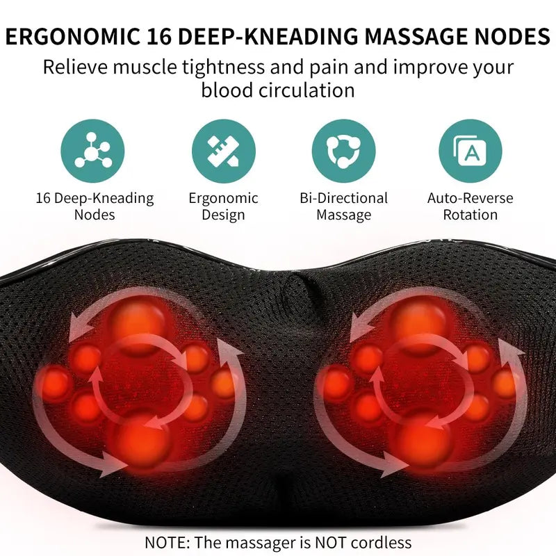 Shiatsu Neck and Back Massager with Soothing Heat