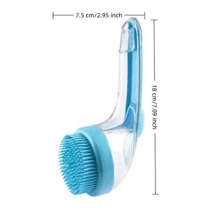 2026 New 2-in-1 Pet Bath & Grooming Deshedding Animal Hair Brush with Built-in Soap Dispenser, 8in×3in×4in, Gentle Massage Tool for Dogs & Cats, Enhances Hair Care, Improves Bathing Experience, Boosts Blood Circulation, Animal Hair Brushes