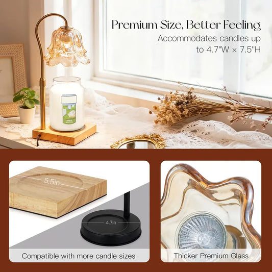 Lily of the Valley Candle Warmer Lamp with Adjustable Height