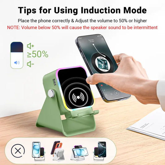 PUTARE Wireless Audio Speaker Stand with Power Bank