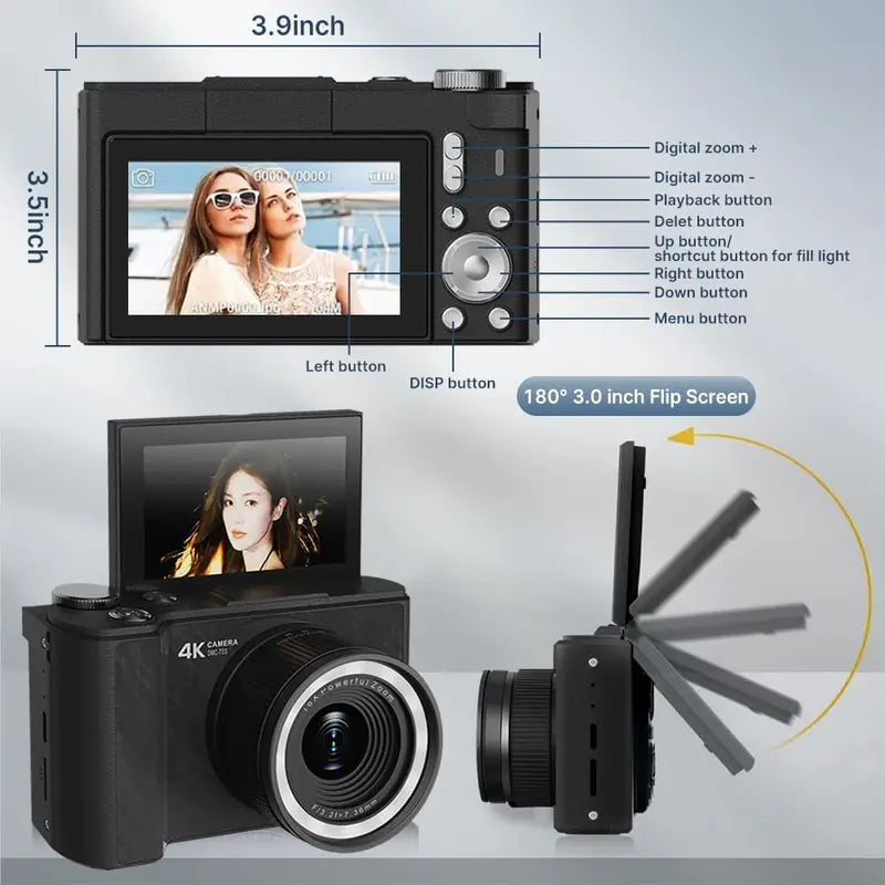 2026 Digital Camera for Photography & Vlogging