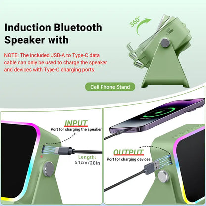 PUTARE Wireless Audio Speaker Stand with Power Bank
