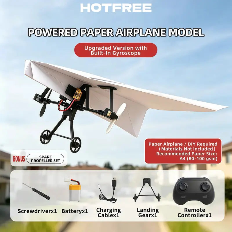 Remote Control Paper Airplane Kit for Kids and Adults