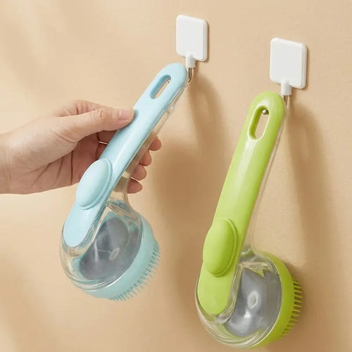 2026 New 2-in-1 Pet Bath & Grooming Deshedding Animal Hair Brush with Built-in Soap Dispenser, 8in×3in×4in, Gentle Massage Tool for Dogs & Cats, Enhances Hair Care, Improves Bathing Experience, Boosts Blood Circulation, Animal Hair Brushes